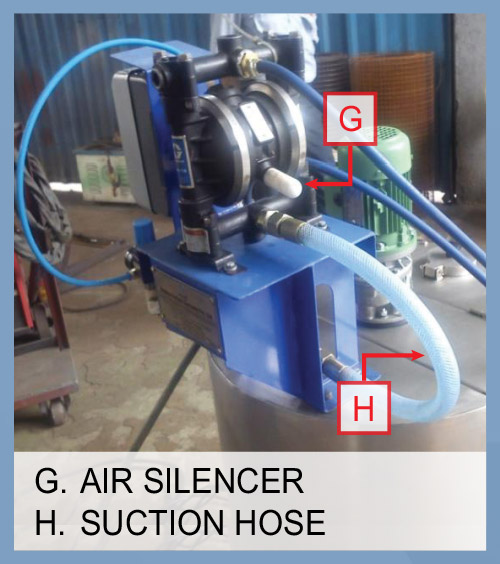 Die Lubricant Air Silencer & Suction Hose