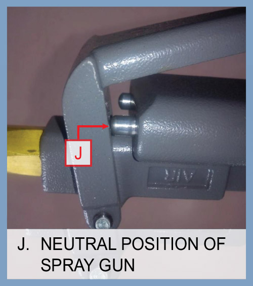 Die Lubricant Neutral Position of Spray Gun