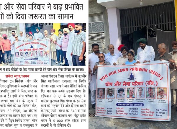 Contribution towards Punjab Flood Relief by NKH Hammers' Managing Director Mr. Kulwant Singh